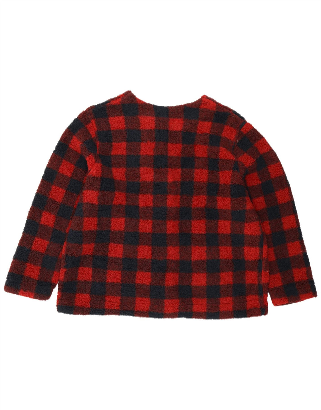 Damska kurtka polarowa Lee o luźnym kroju, UK 18 XL, poliester w czerwoną kratkę