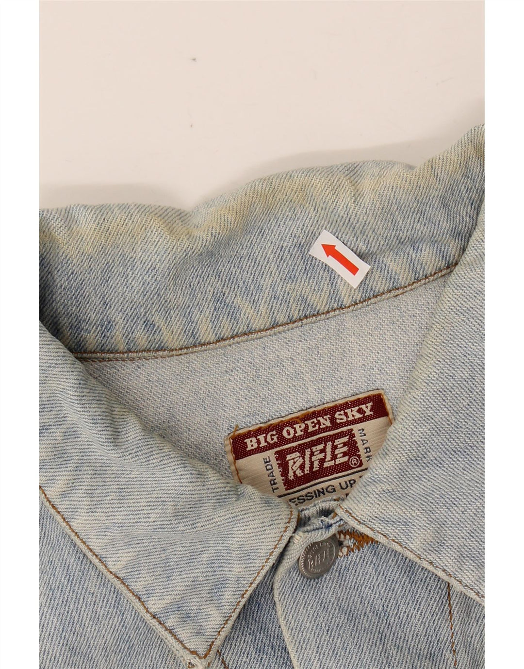 RIFLE Mens Denim Jacket UK 40 Large Blue
