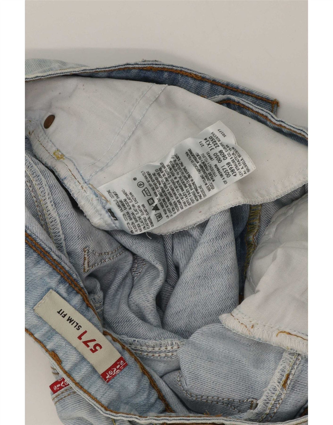 Damskie spodenki jeansowe Levi's 571 Slim Fit W31 Średnioniebieskie bawełniane