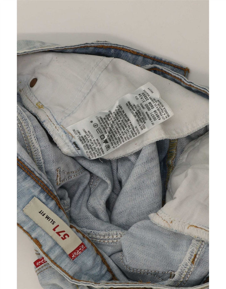 Damskie spodenki jeansowe Levi's 571 Slim Fit W31 Średnioniebieskie bawełniane