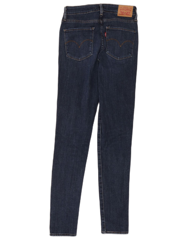 Damskie jeansy Levi's 721 z wysokim stanem W27 L30 Granatowa bawełna