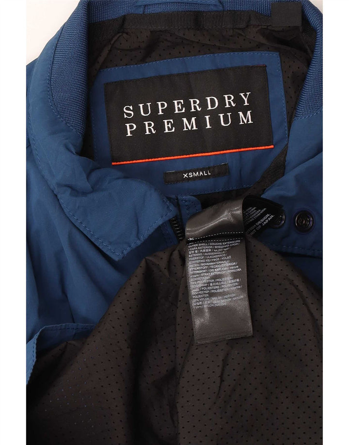 Męska kurtka przeciwdeszczowa Superdry UK 34 XS, niebieski poliester
