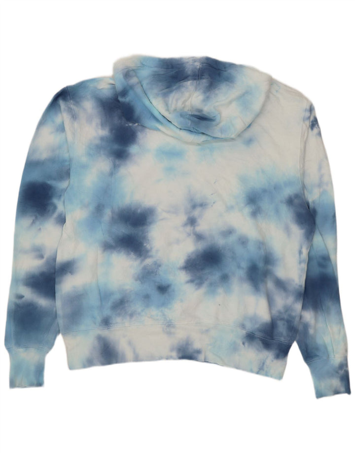 Męski sweter z kapturem Champion, średni niebieski, bawełniany Tie Dye