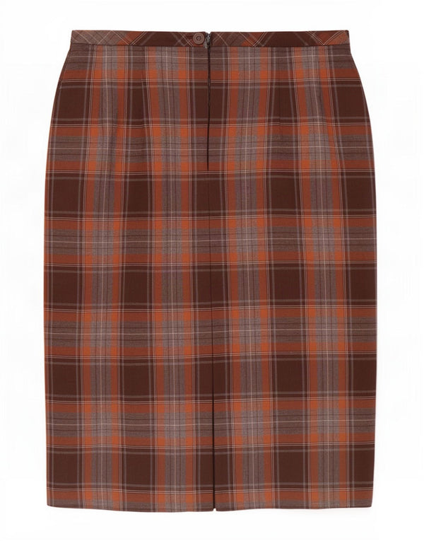 Marks & Spencer Damska spódnica ołówkowa UK 20 2XL W38 Brązowa wełna w kratę