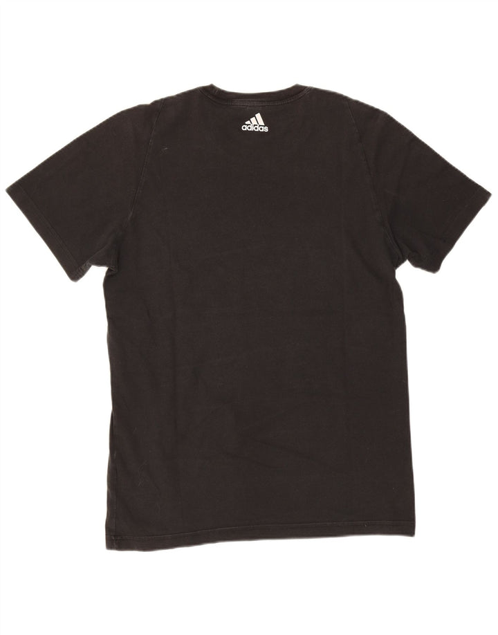 Męska koszulka z grafiką Adidas, mała, czarna, bawełniana