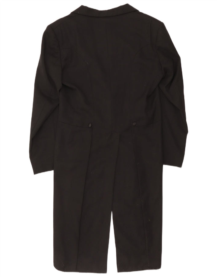 Vintage męska marynarka frakowa zapinana na 1 guzik UK 36 Small Black