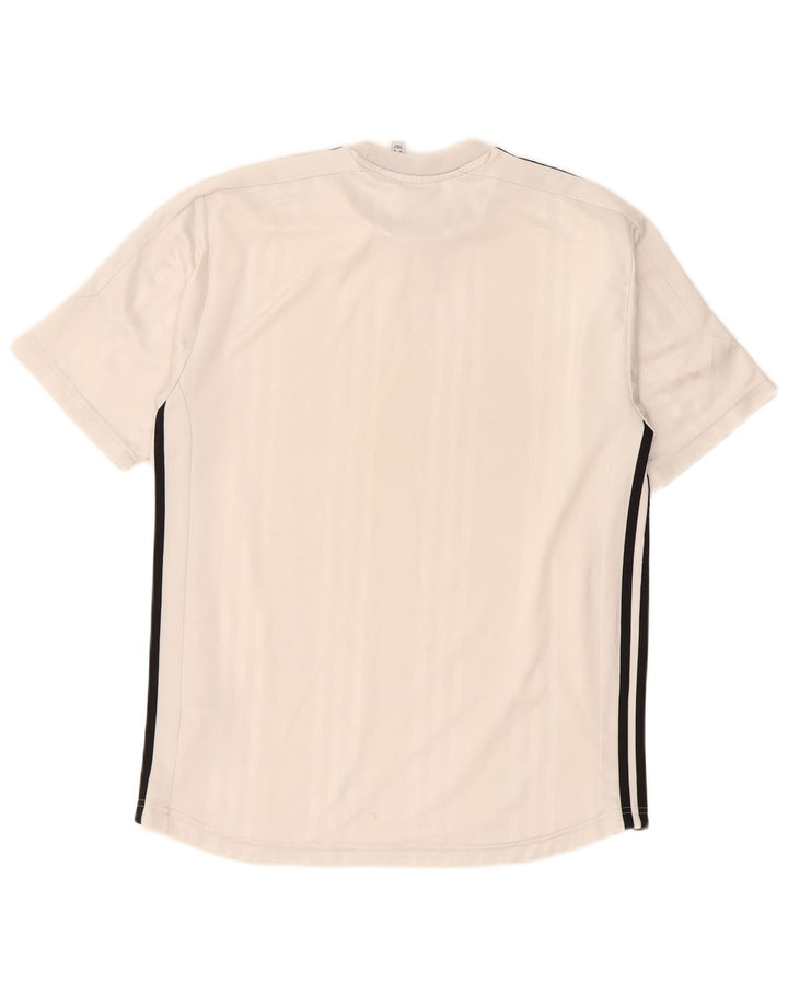Adidas Męski T-shirt Top Średni Biały Poliester