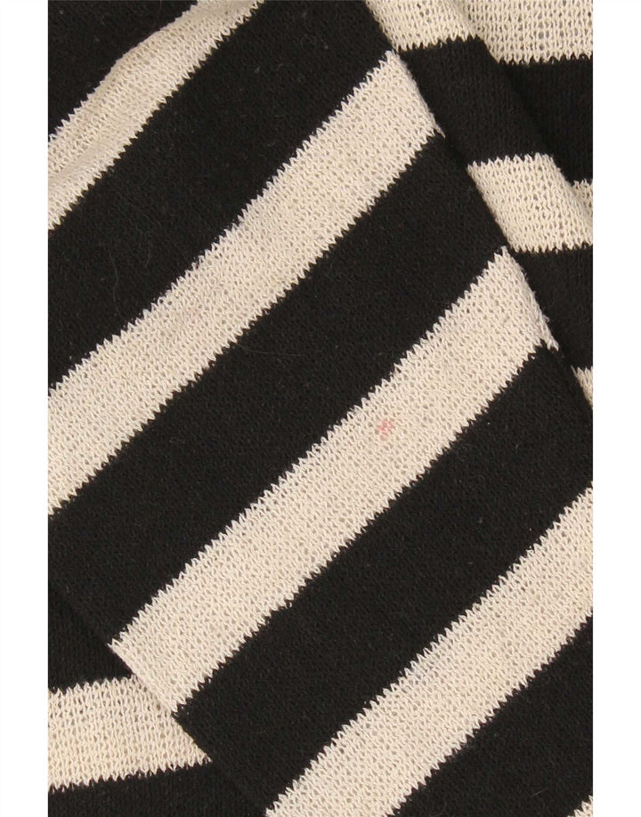 Damski sweter oversize z golfem Zara UK 10 w małe czarne paski