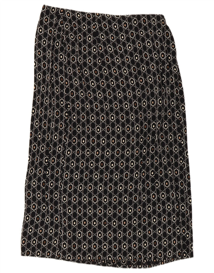 Marks & Spencer Damska prosta spódnica UK 14 Medium W30 Czarna geometryczna