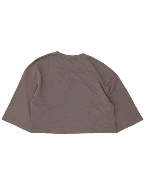 Damski sweter Zara z krótkim rękawem 3/4, UK 16, duży, szary, bawełniany
