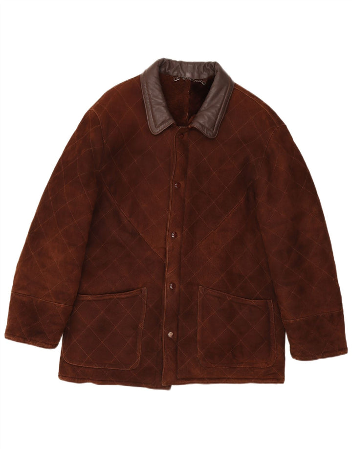 Vintage męska kurtka Shearling IT 50 Large Brown Shearling