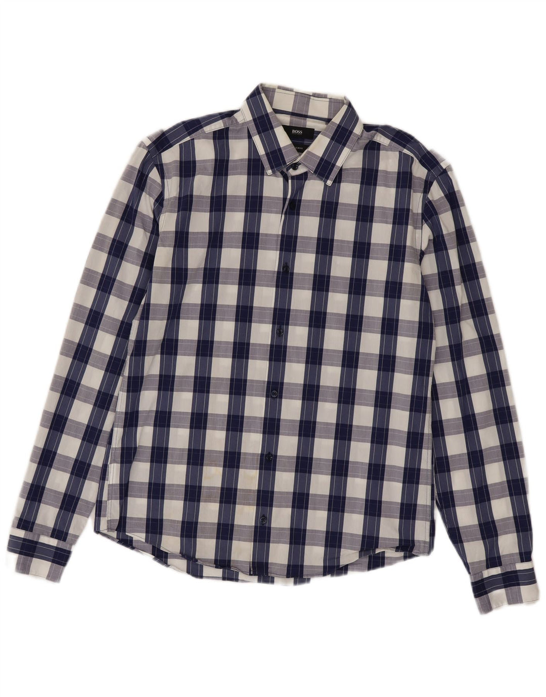 Koszula męska Hugo Boss Slim Fit, rozmiar 40 15 3/4, średnia niebieska kratka
