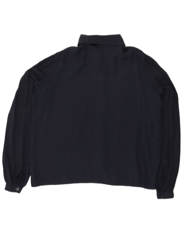 Bluzka damska Vintage UK 18 XL granatowa