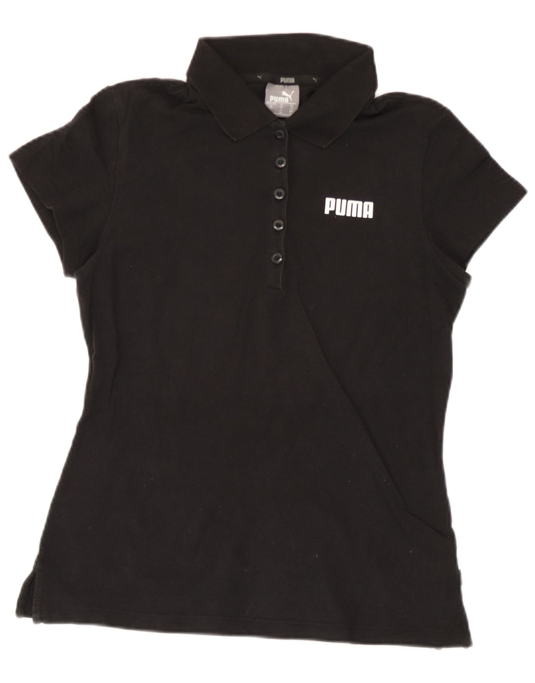 Damska koszulka polo Puma UK 8, mała, czarna, bawełniana