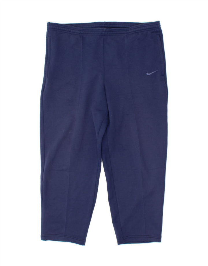 NIKE Womens Tracksuit Trousers UK 14 Large Navy Blue Polyester Vintage Nike and Second-Hand Nike from Messina Hembry 