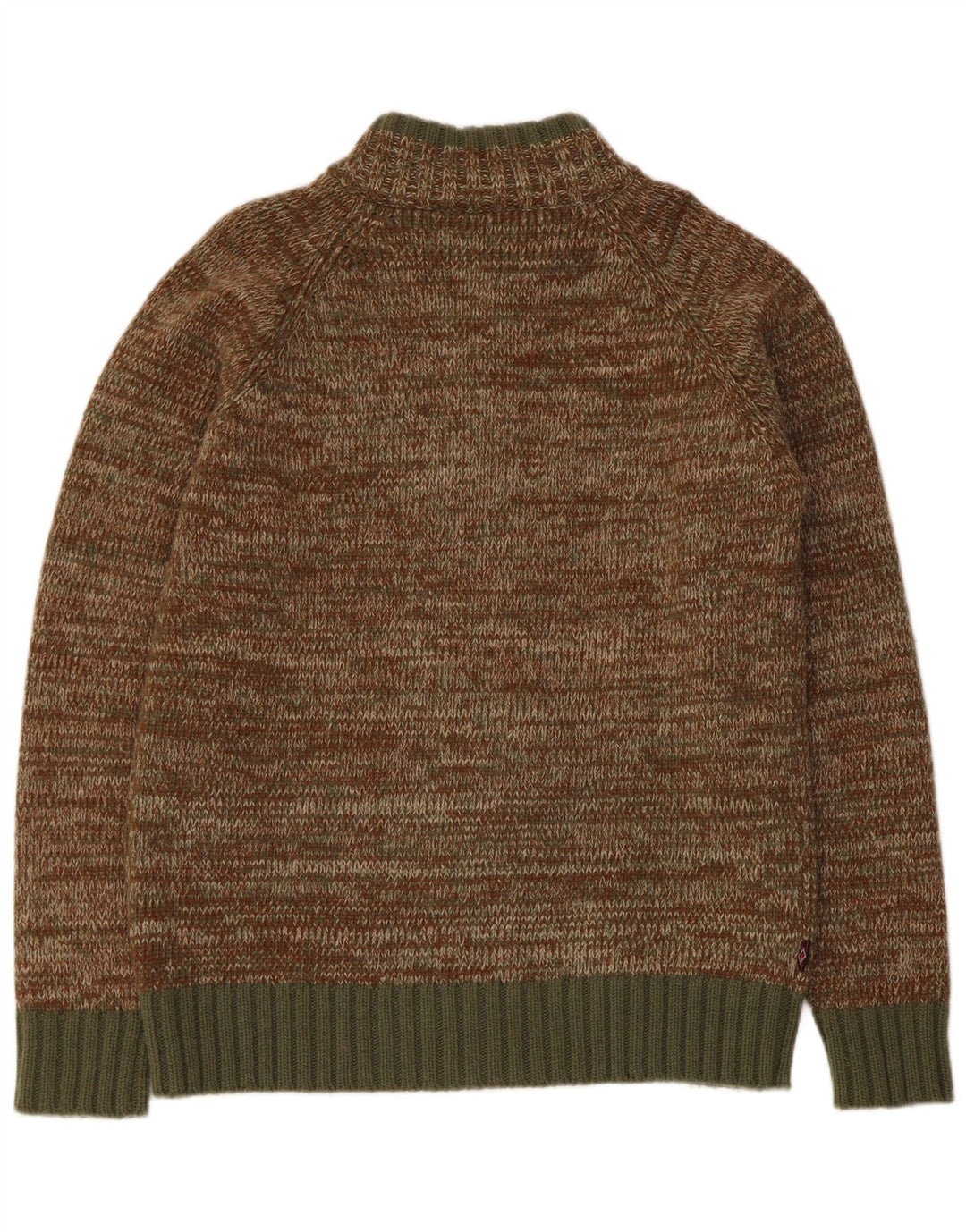 Męski sweter rozpinany Bear, duży, wełniany khaki