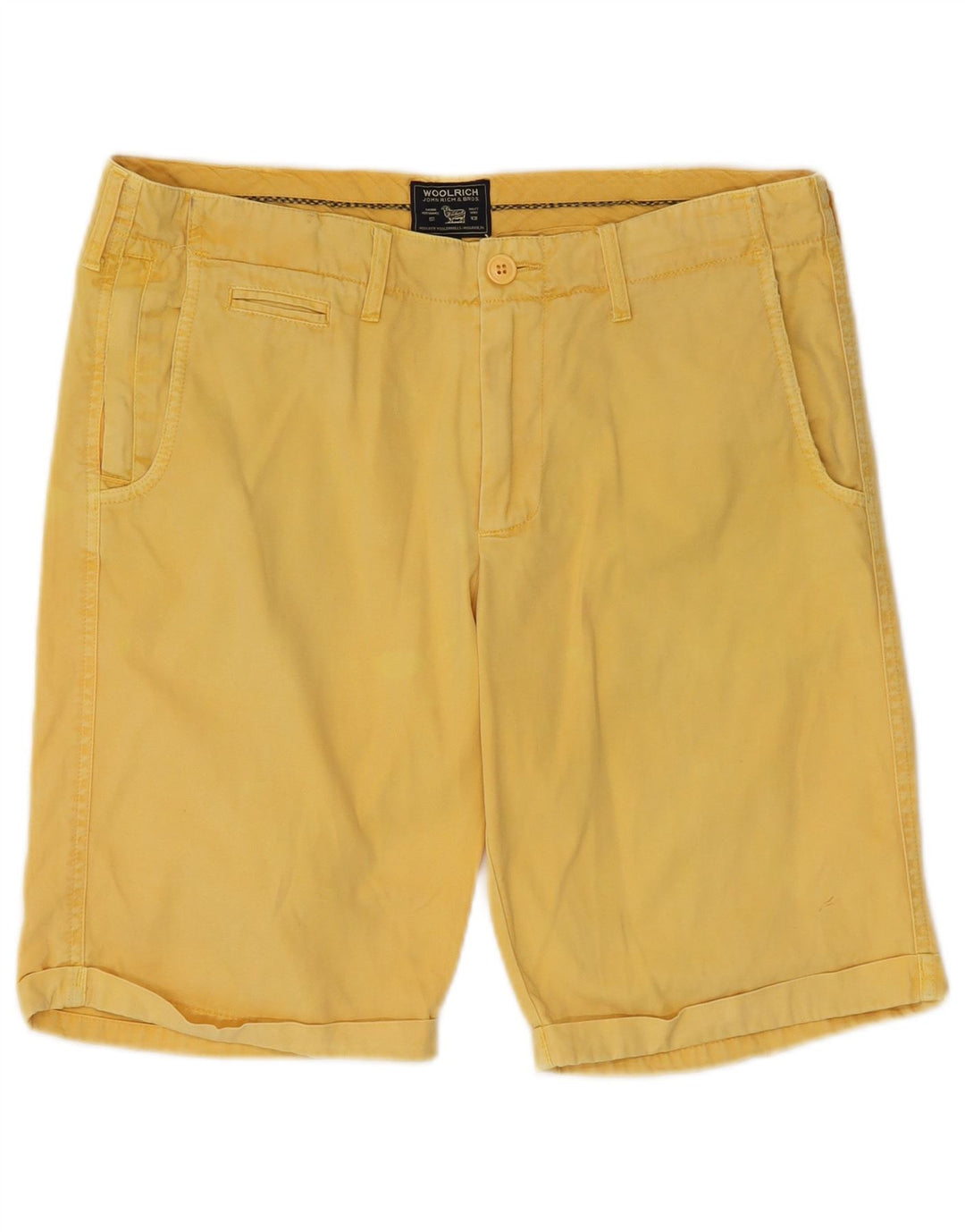 Męskie spodenki Chino Woolrich W32 Średni żółty bawełniany