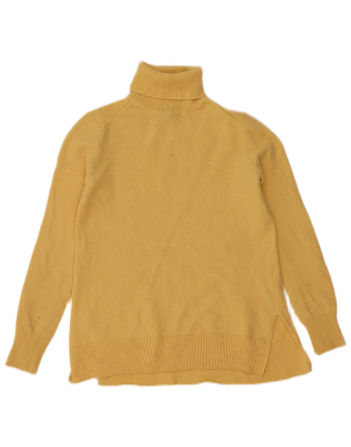 Sweter damski Massimo Dutti z wywijanym dekoltem UK 6 XS, żółta wełna