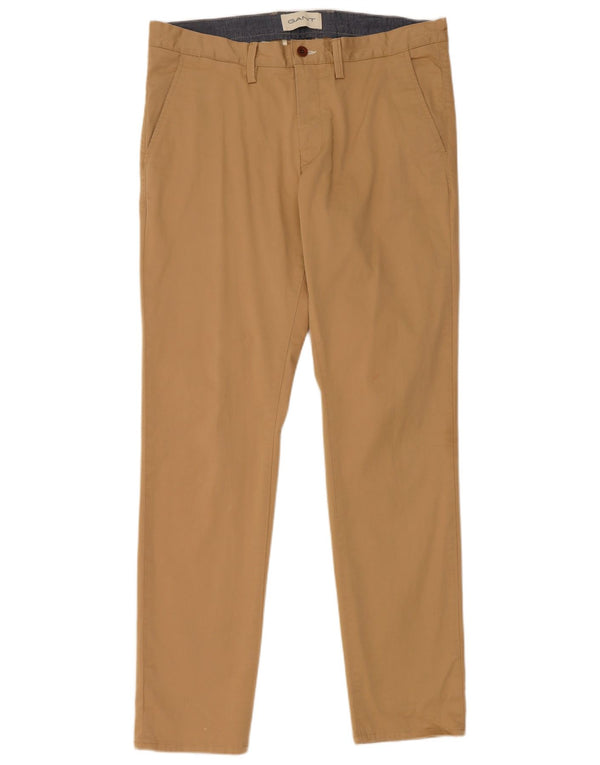 Spodnie Chino męskie Gant Slim Fit W34 L32 Beżowa bawełna