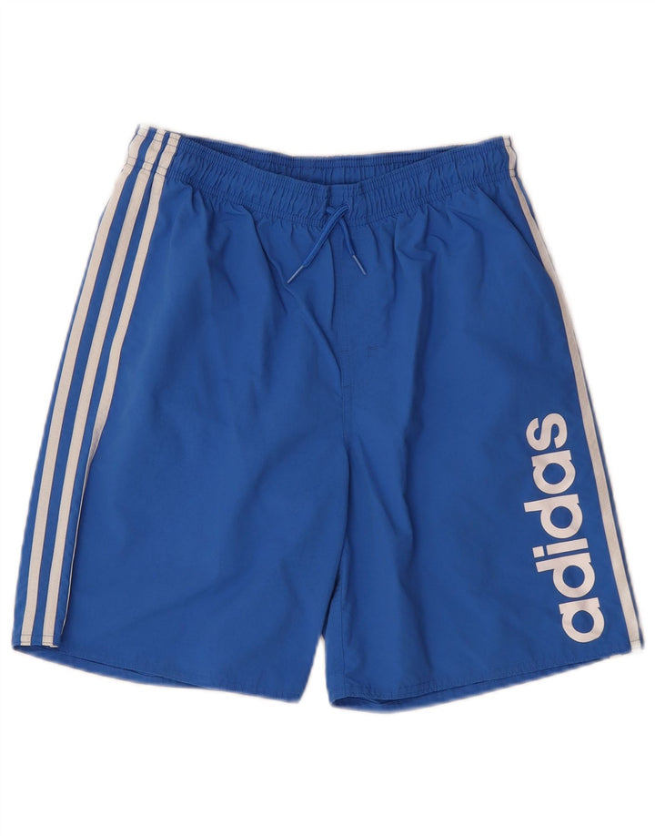 Chłopięce spodenki sportowe Adidas z grafiką 15-16 lat Niebieski poliester