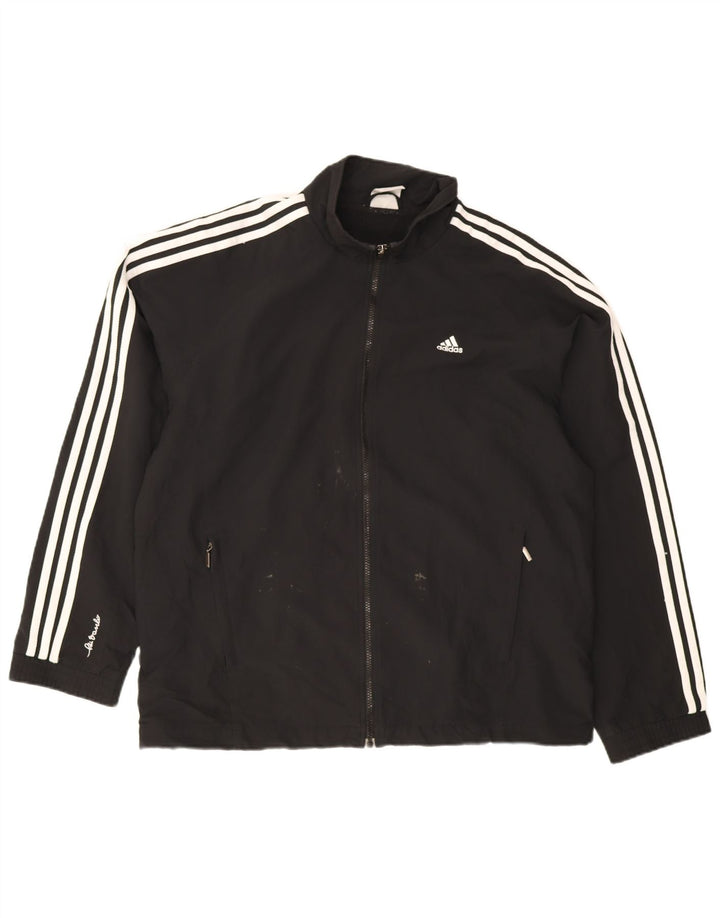 Adidas Męska kurtka dresowa UK 44/46, duża, czarna, poliester