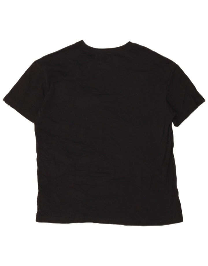 Męski T-shirt z grafiką Nike, średni czarny, bawełniany