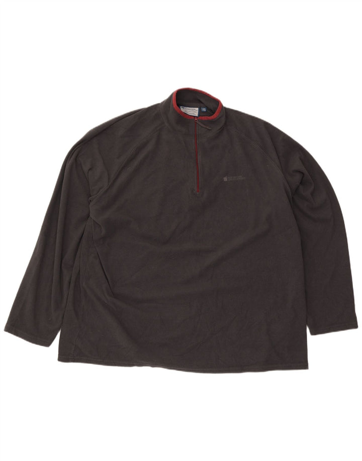Męski sweter polarowy Mountain Warehouse z zamkiem błyskawicznym, 3XL, szary poliester