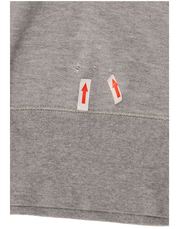 Męski sweter z kapturem Nike z grafiką, duży, szary, bawełniany