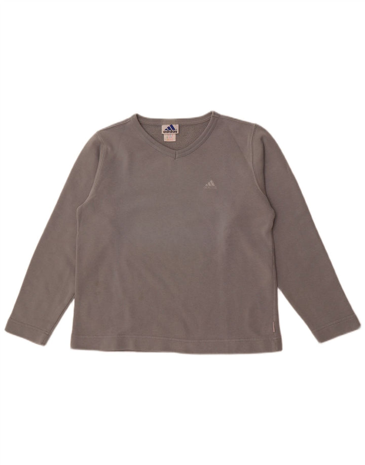 Damska bluza oversize Adidas, UK 10, mała, szara bawełna