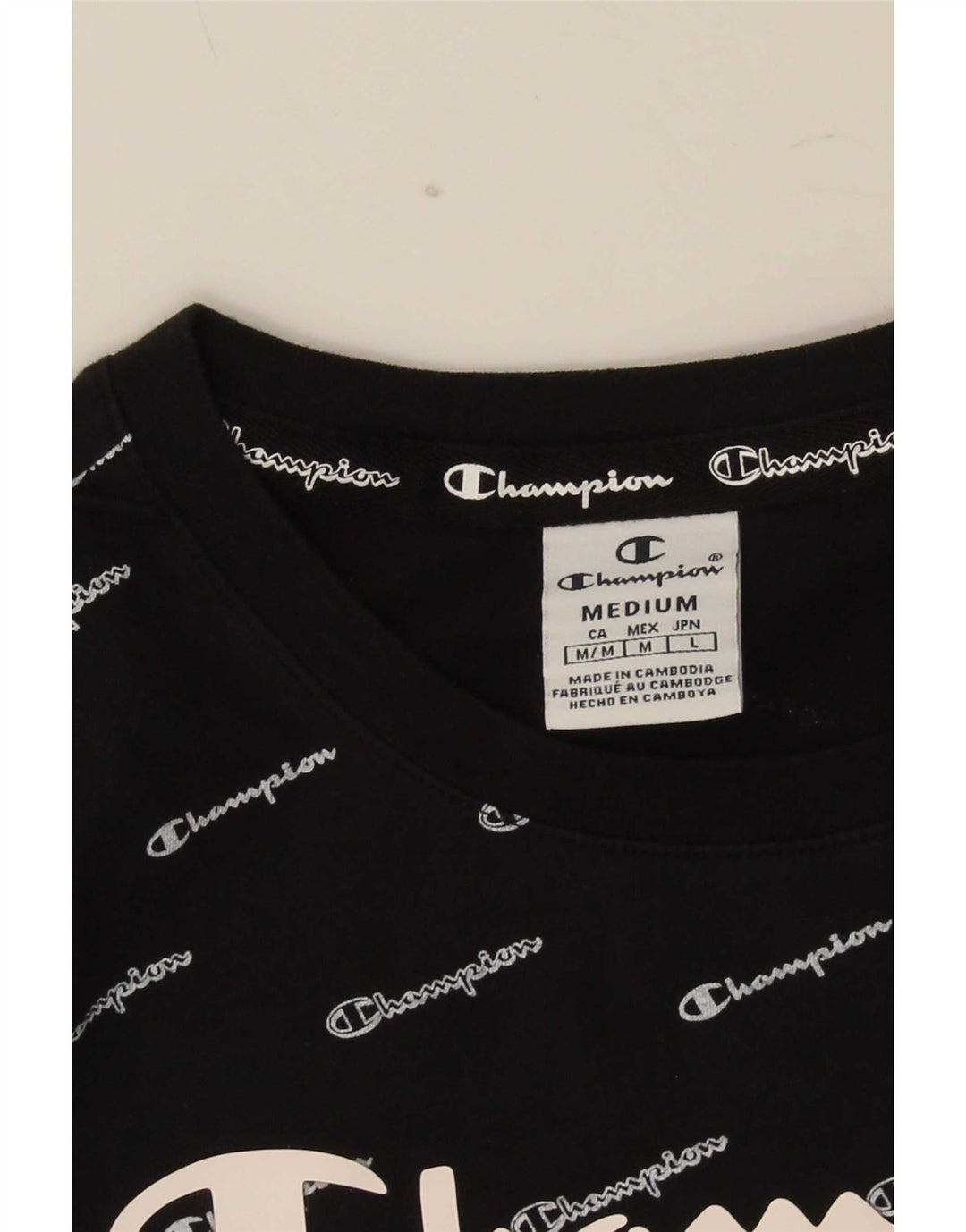 Damska koszulka graficzna Champion Top UK 12 Medium Black