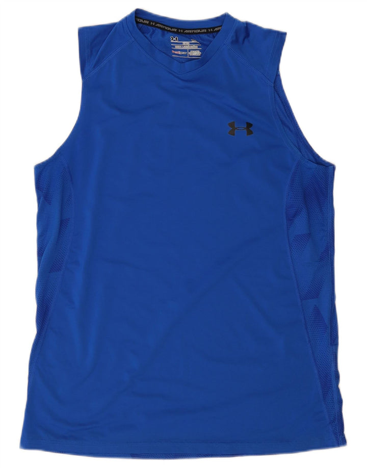 Męska kamizelka Under Armour Heat Gear Top, średni niebieski, geometryczny poliester
