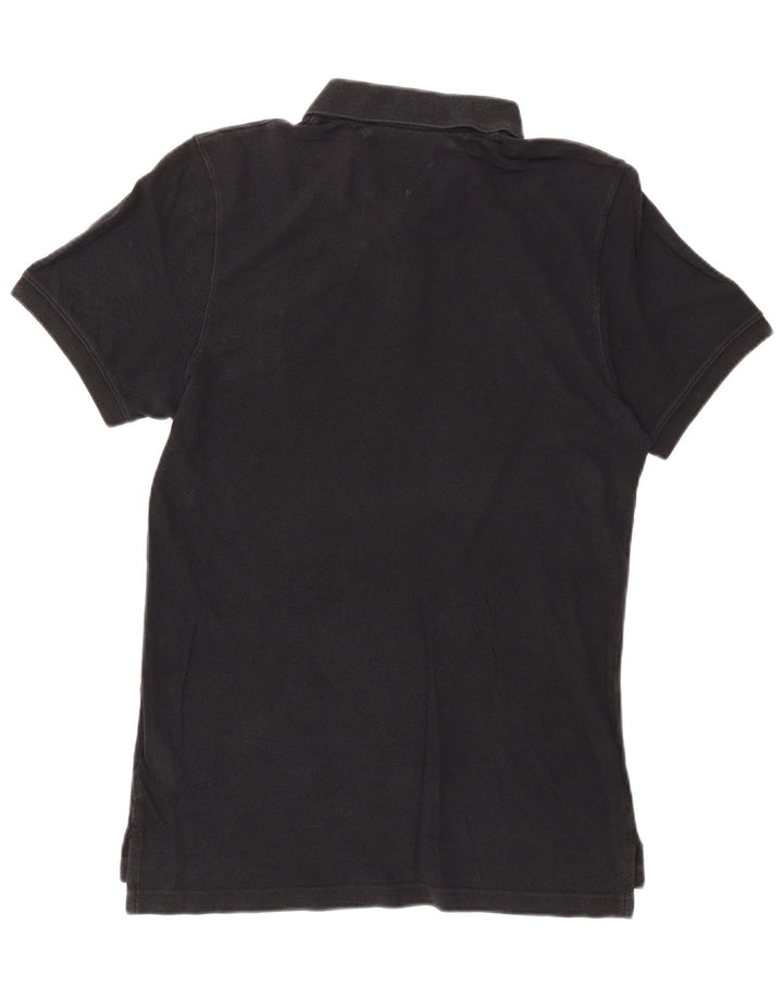 Męska koszulka polo TOMMY HILFIGER, duża, czarna, bawełniana