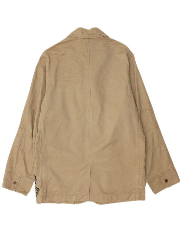 Męska kurtka użytkowa Quiksilver Graphic UK 40, duża, beżowa, bawełniana