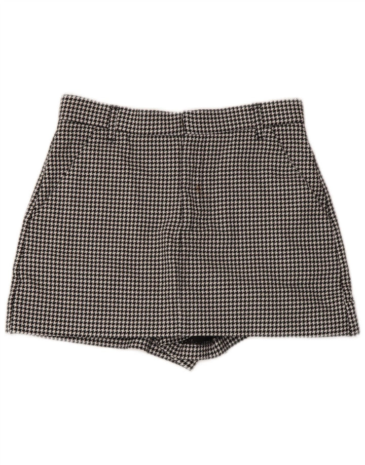 Damskie spodenki chino Zara małe W26 czarne w pepitkę