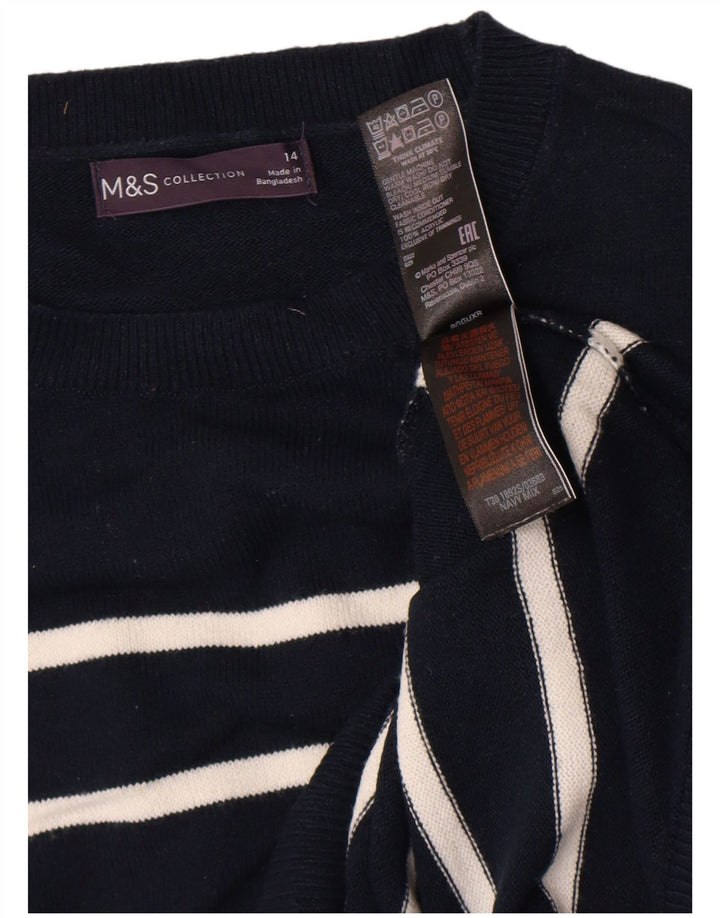 Sweter damski Marks & Spencer z okrągłym dekoltem, UK 14, średni granatowy