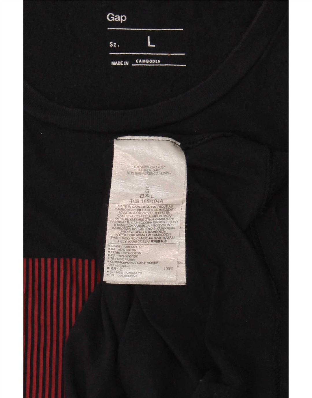 Męski T-shirt z grafiką Gap, duży, granatowy, bawełniany