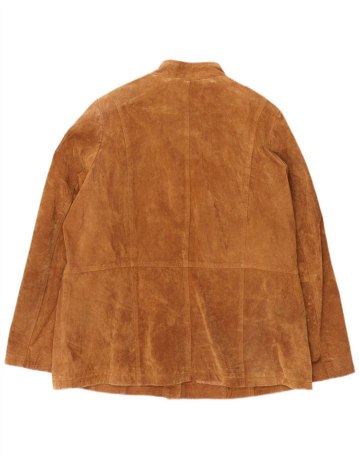 Damska kurtka zamszowa Essence EU 48 2XL brązowa