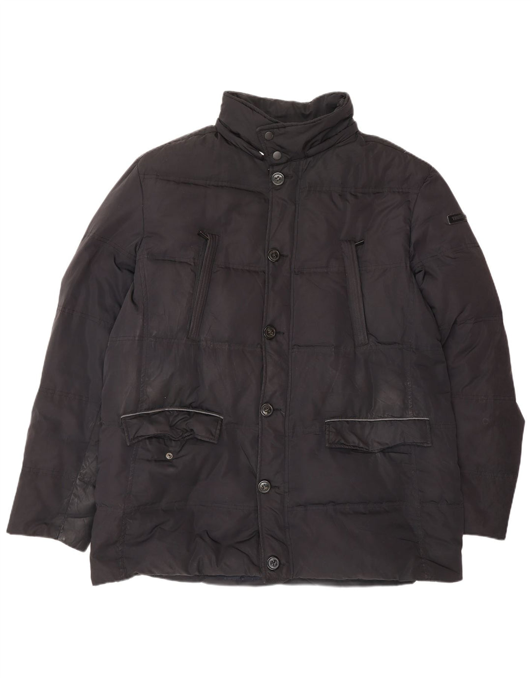 Męska ocieplana kurtka TRUSSARDI JEANS IT 56 3XL Czarny poliester