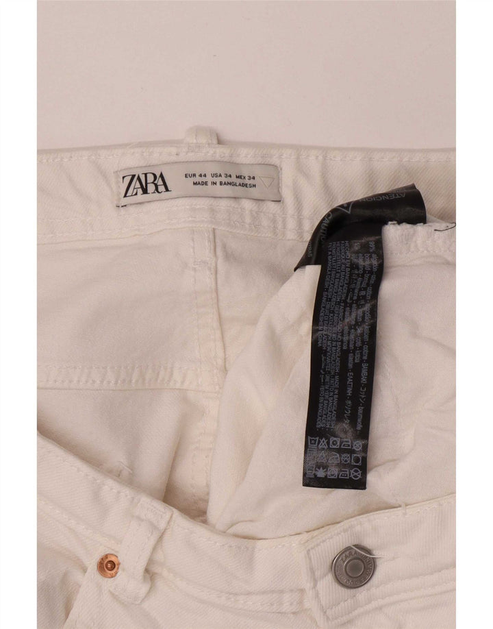 Męskie spodenki jeansowe Zara EU 44 Large W34 Biała bawełna