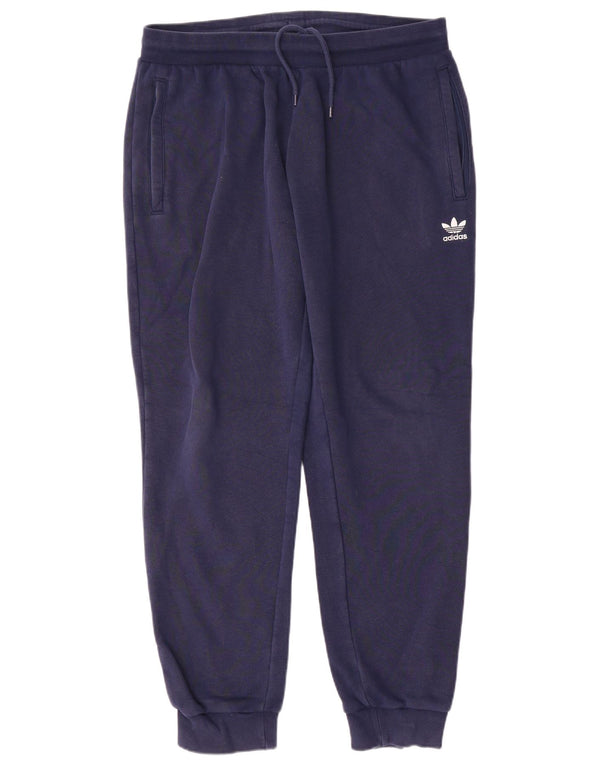 Adidas Męskie Spodnie Dresowe Joggery Duże Granatowe Bawełniane