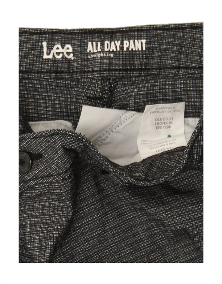 LEE Womens Straight Casual Trousers US 10 Large W32 L29 Grey Check Vintage Lee and Second-Hand Lee from Messina Hembry 