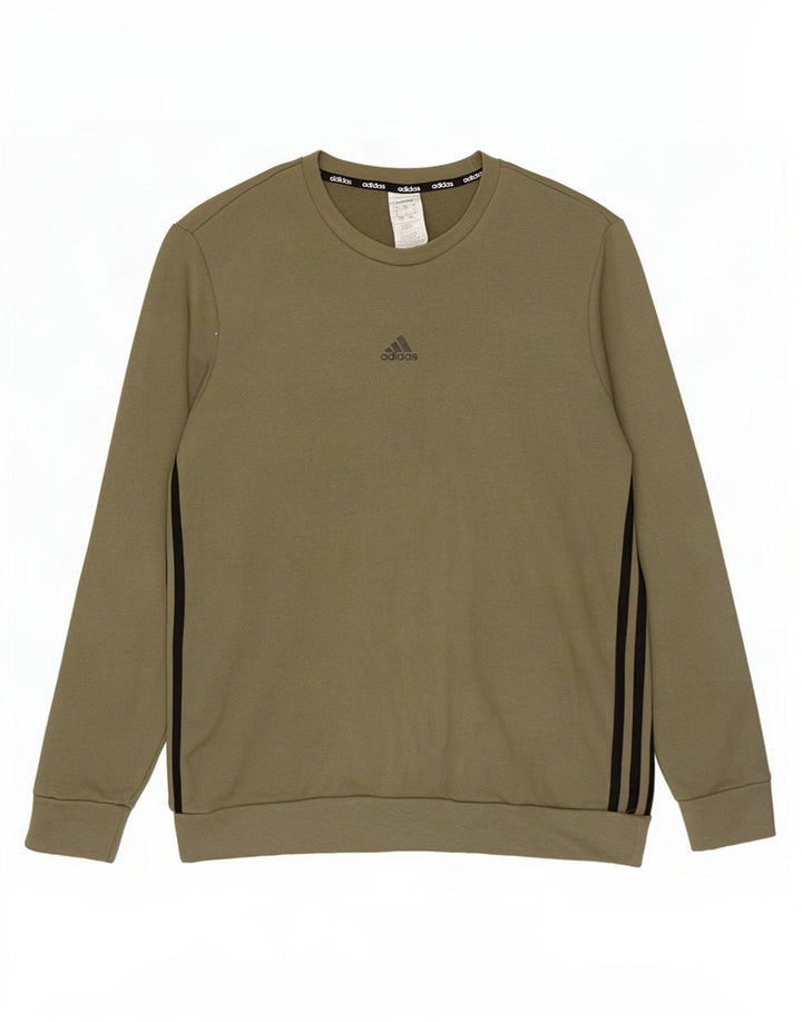 Bluza męska Adidas, duża, bawełniana khaki