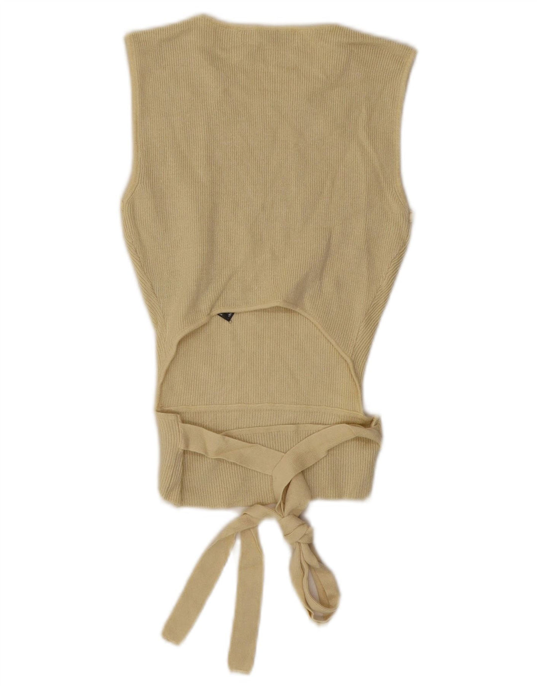 Damski podkoszulek ZARA Crop Vest UK 12 Średni żółty wiskoza