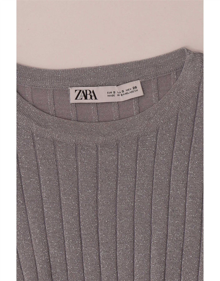 Bluzka damska Zara Top UK 8 Small Silver Flecked