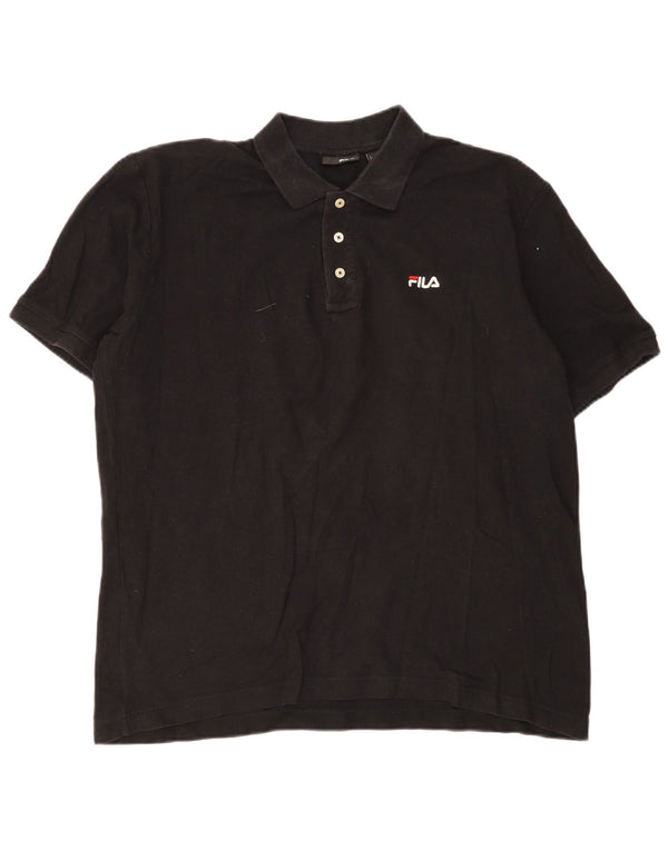 Męska koszulka polo Fila XL, czarna, bawełniana