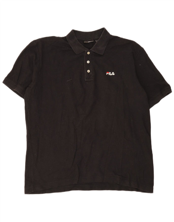 Męska koszulka polo Fila XL, czarna, bawełniana