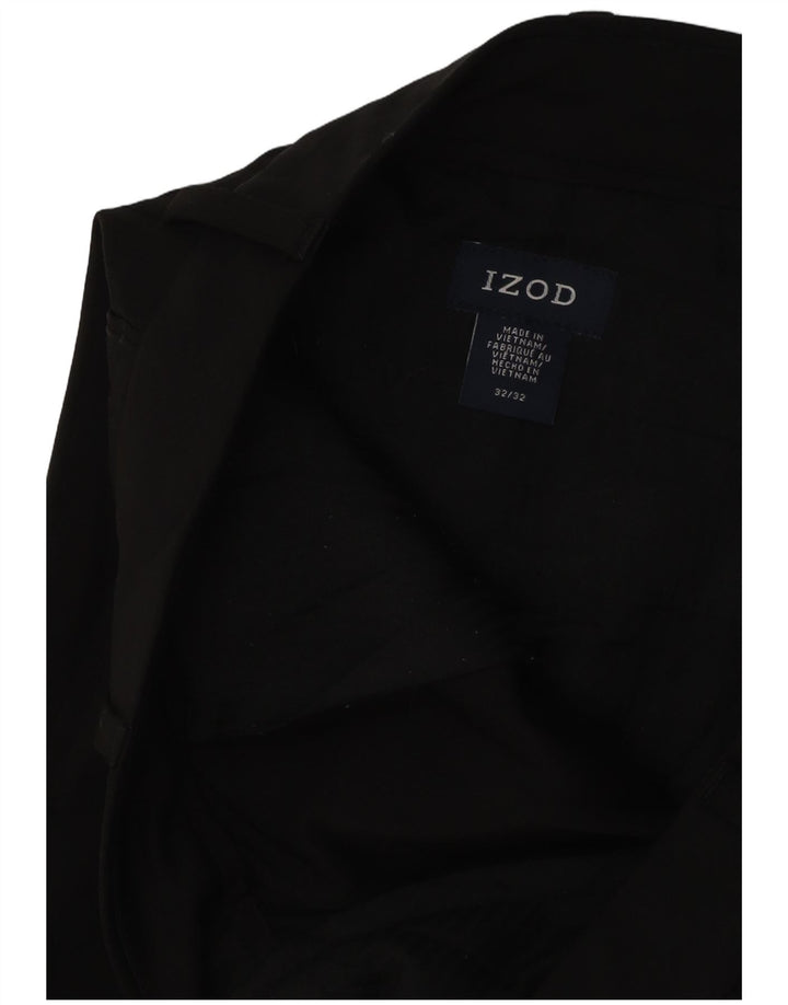 Męskie proste spodnie chino IZOD W32 L29 czarne