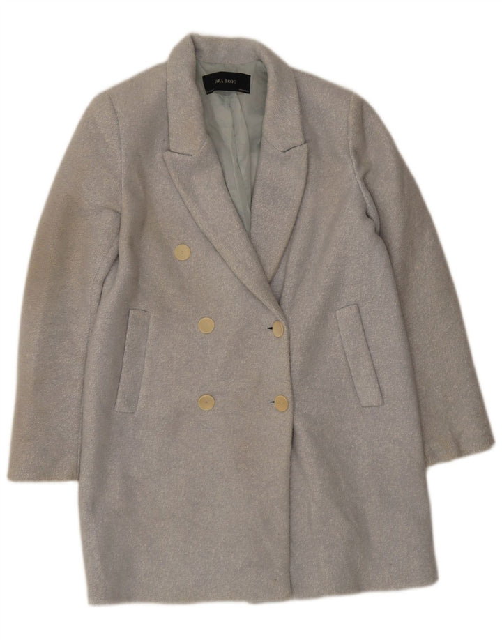 Damski płaszcz oversize z podwójnymi piersiami Zara UK 6 XS w kolorze niebieskim nakrapianym