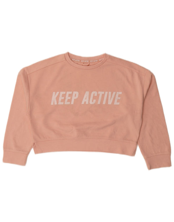Bluza dziewczęca Zara Crop Graphic Jumper 11-12 lat Różowa