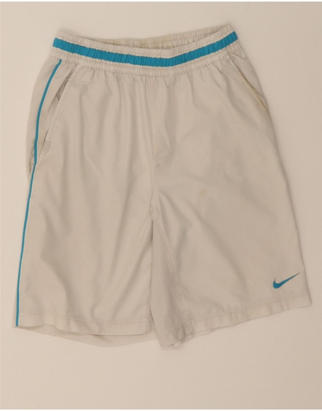 NIKE Mens Dri Fit Sport Shorts Small White Polyester Vintage Nike and Second-Hand Nike from Messina Hembry 